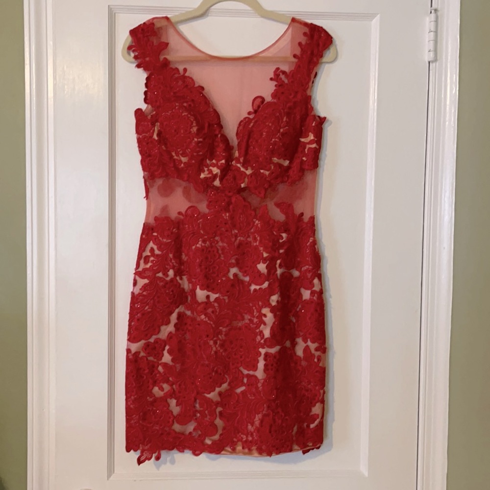 Jovani red cocktail dress. Size 8.
